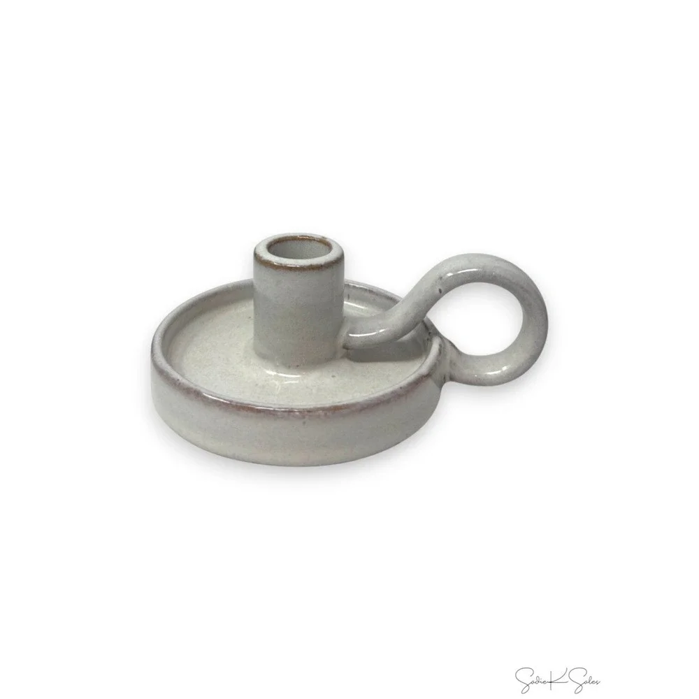 Ceramic Taper Candle Holder Sour Cream - Hearth & Hand Magnolia, Target